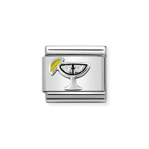 Nomination Classic Link Cocktail Charm in Silver with Cubic Zirconia