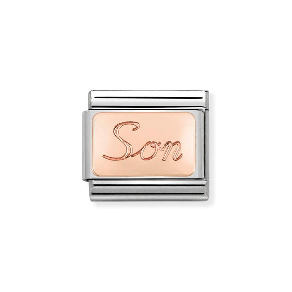 Nomination Classic Link Son Charm in Rose Gold
