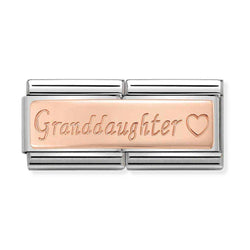 Nomination Double Link Granddaughter Charm in Rose Gold