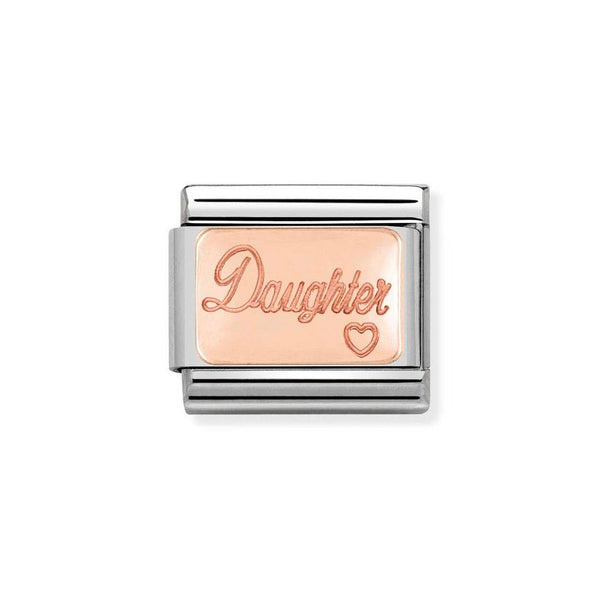 Nomination Classic Link Daughter Charm in Rose Gold