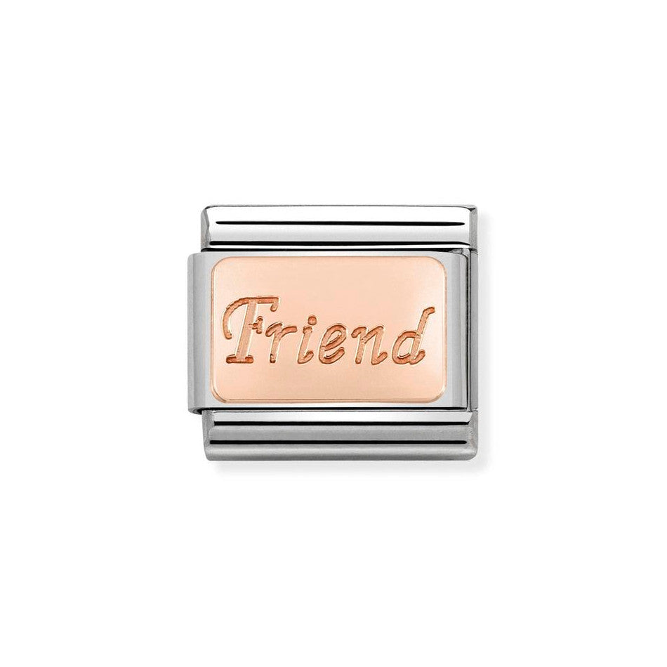 Nomination Classic Link Friend Charm in Rose Gold