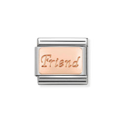 Nomination Classic Link Friend Charm in Rose Gold