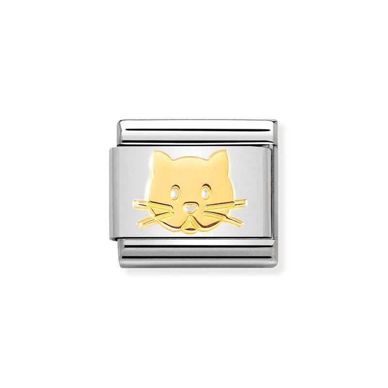 Nomination Classic Link Cat Charm in Gold