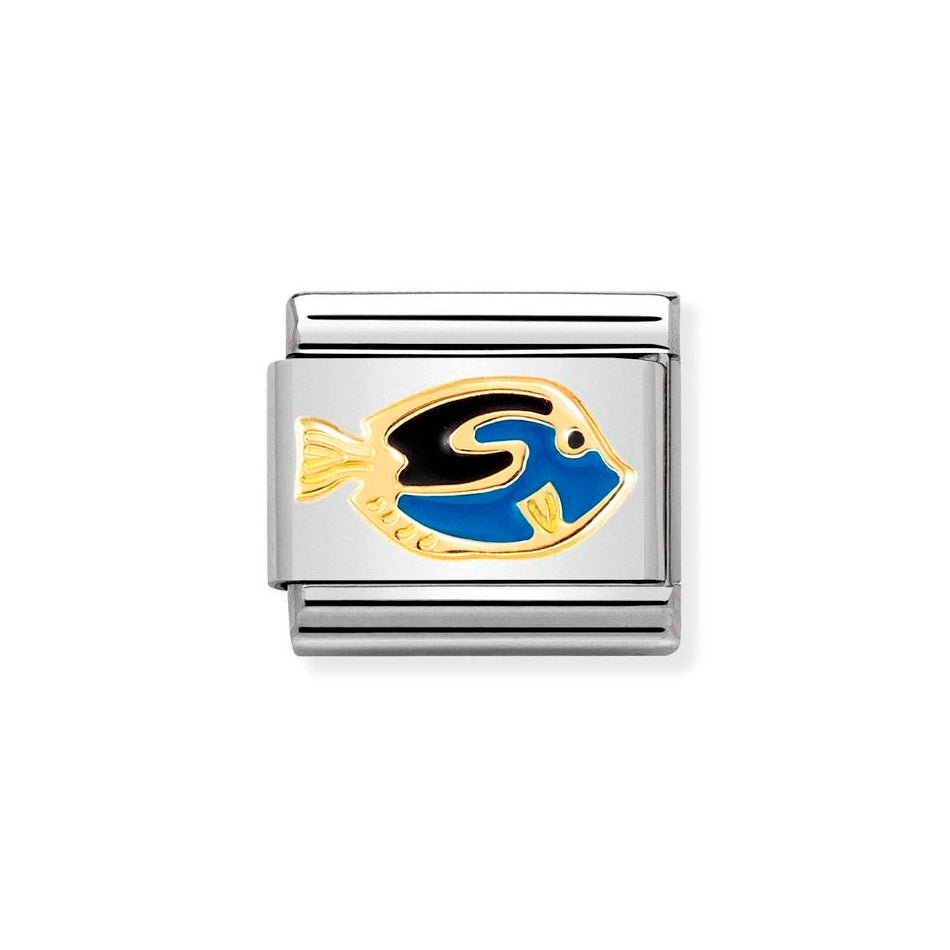 Nomination Classic Link Blue Tang Charm in Gold