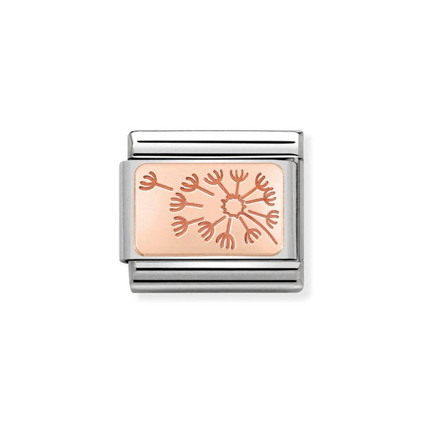 Nomination Classic Link Dandelion Charm in Rose Gold