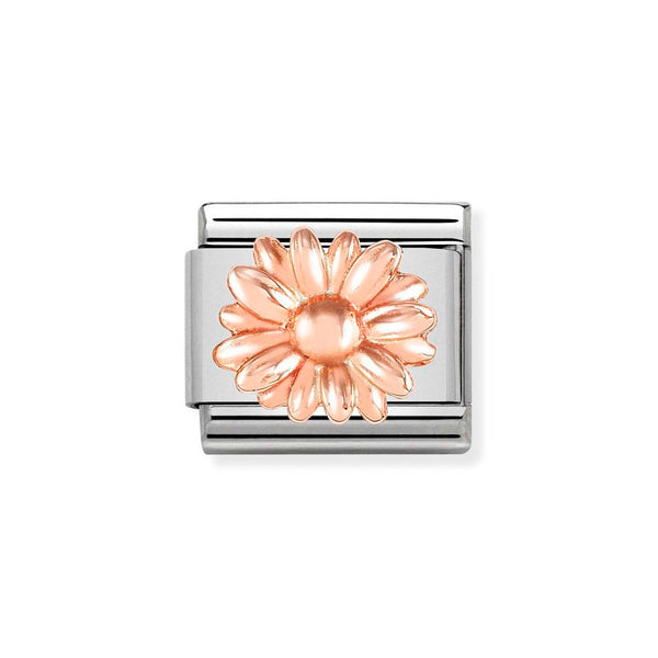 Nomination Classic Link Daisy Charm in Rose Gold