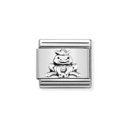 Nomination Classic Link Frog with Crown Charm in Silver