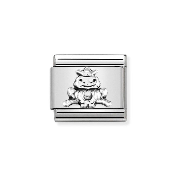 Nomination Classic Link Frog with Crown Charm in Silver