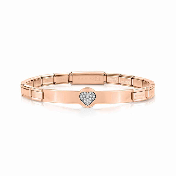 Nomination Trendsetter Bracelet Rose Gold CZ Heart
