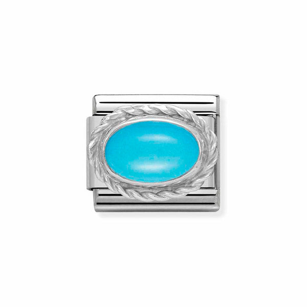 Nomination Classic Link Rich Set Turquoise Charm in Silver