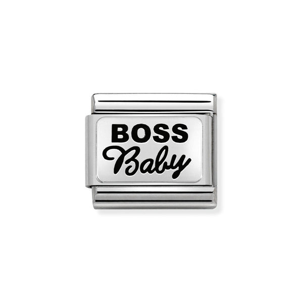 Nomination Classic Link Boss Baby Charm in Silver