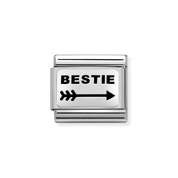 Nomination Classic Link Bestie with Right Arrow Charm in Silver
