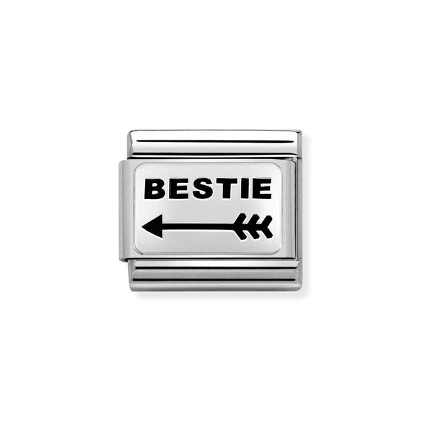 Nomination Classic Link Bestie with Left Arrow Charm in Silver