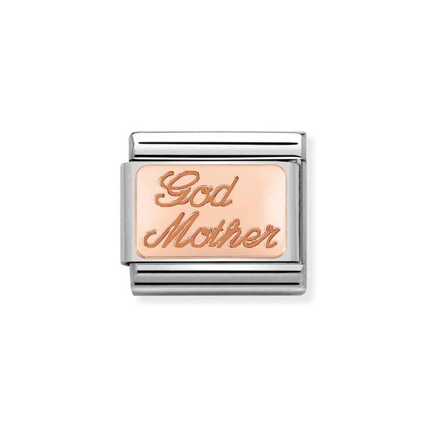Nomination Classic Link God Mother Charm in Rose Gold