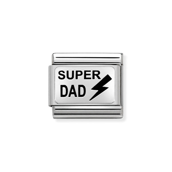 Nomination Classic Link Super Dad Charm in Silver