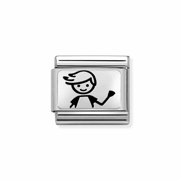 Nomination Classic Link Boy Charm in Silver