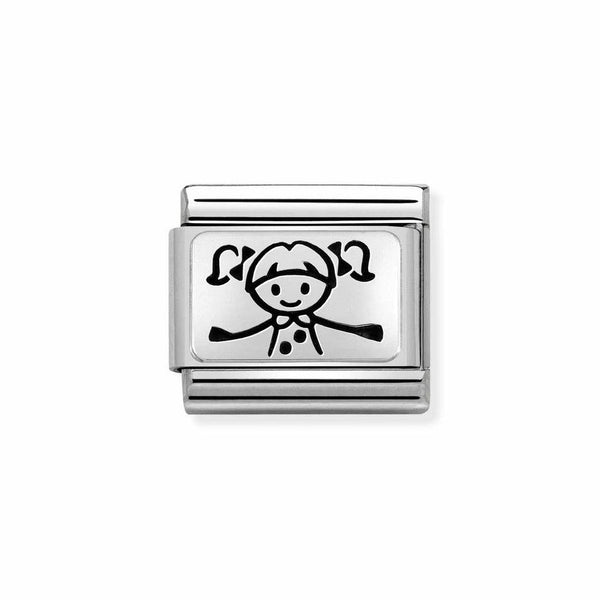Nomination Classic Link Girl Charm in Silver