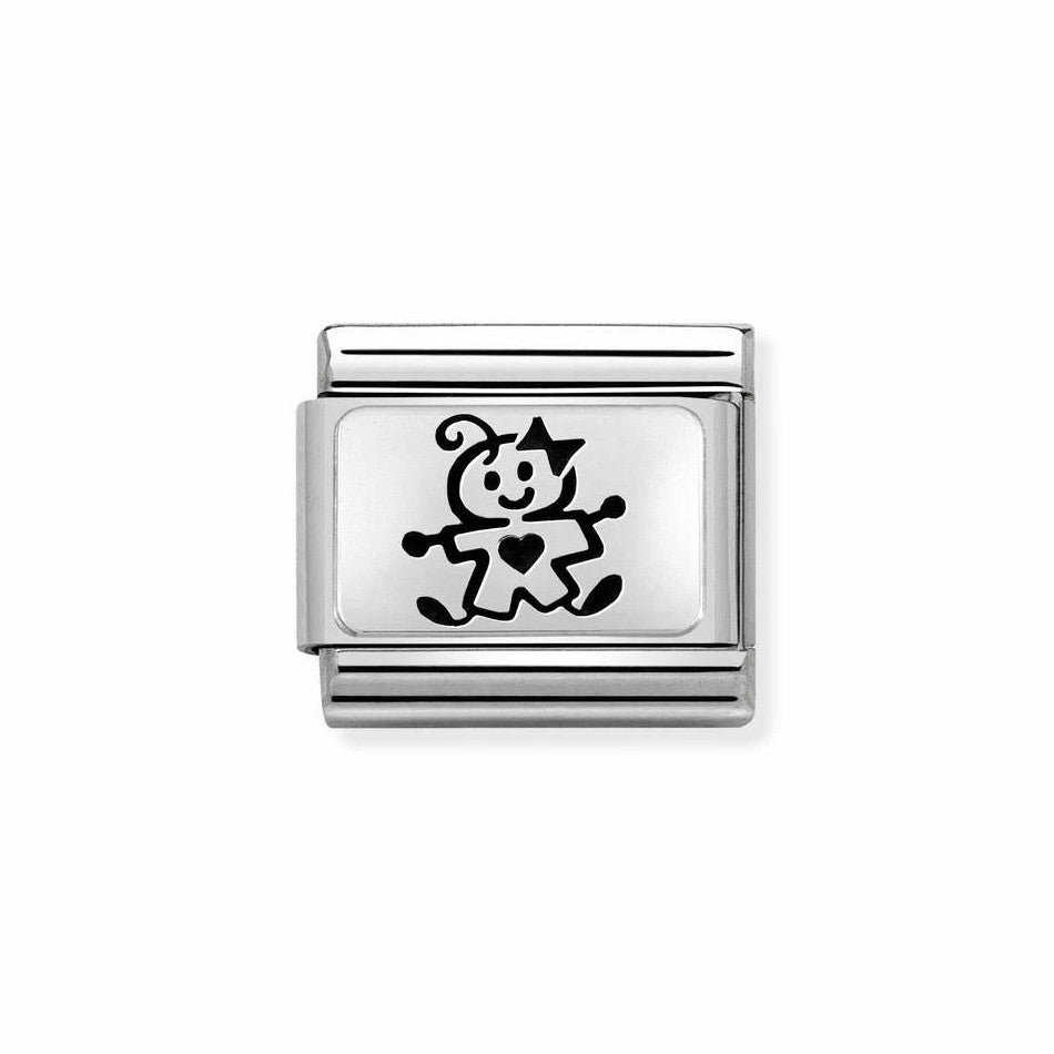 Nomination Classic Link Baby Girl Charm in Silver