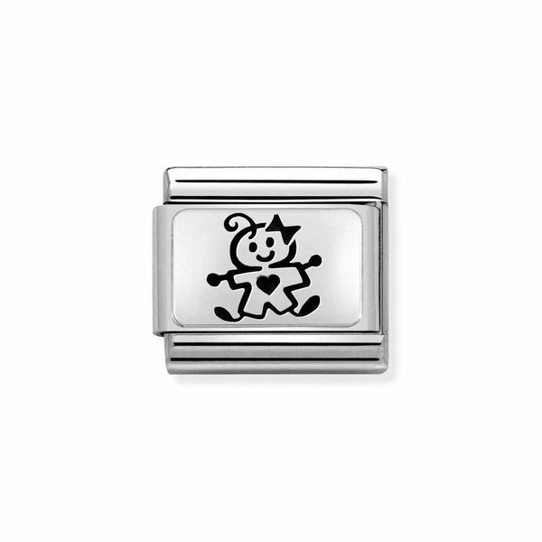 Nomination Classic Link Baby Girl Charm in Silver
