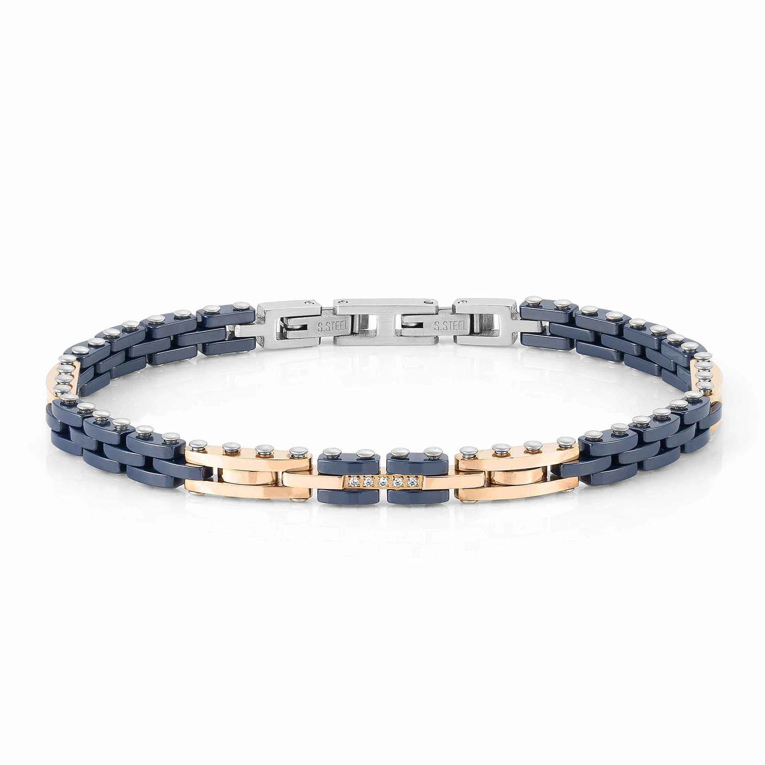 Nomination Strong Bracelet Blue & Rose with CZ