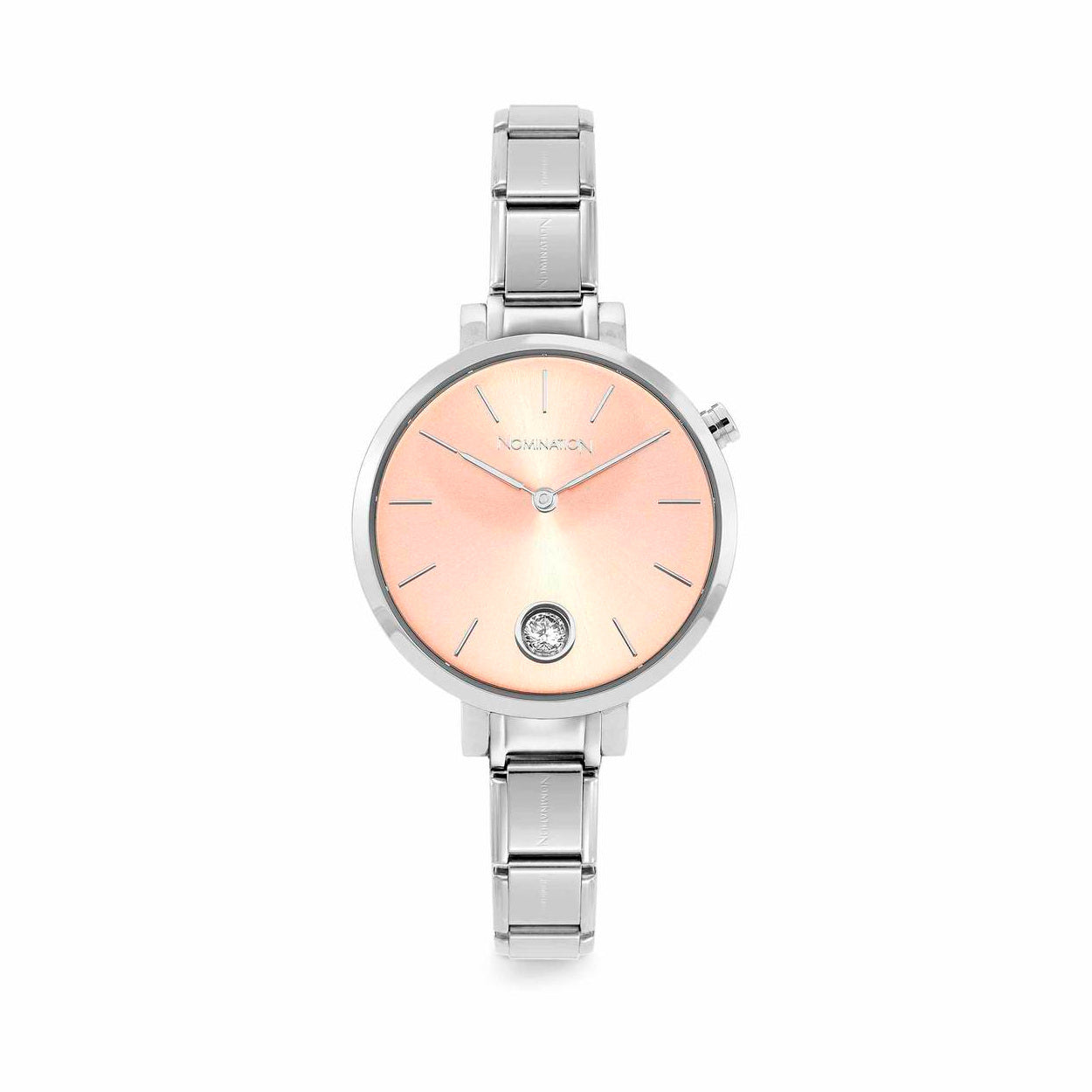 Nomination Paris Watch Pink Gold with CZ in Steel
