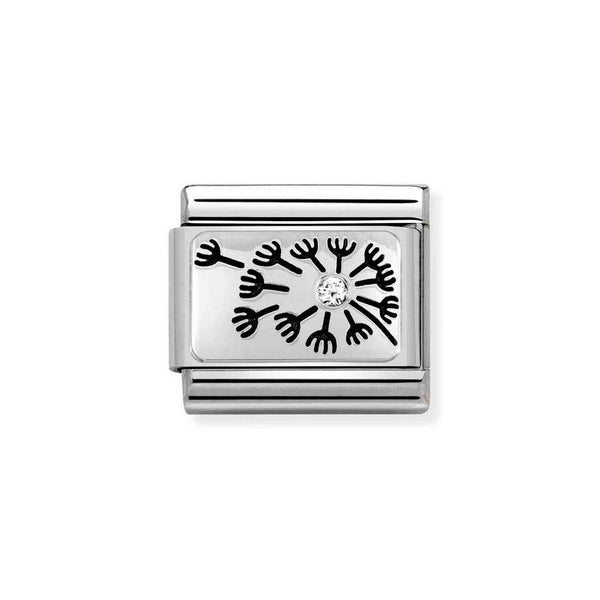 Nomination Classic Link Dandelion Clock Charm in Silver