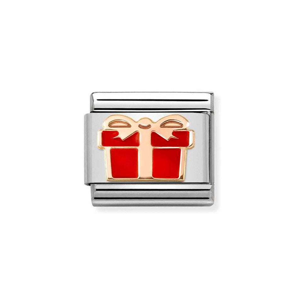 Nomination Classic Link Red Gift in Rose Gold