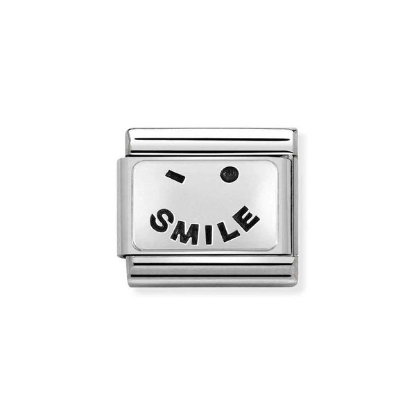 Nomination Classic Link Smile Charm in Silver