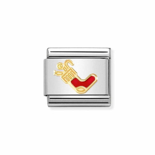 Nomination Classic Link Christmas Stocking Charm in Gold