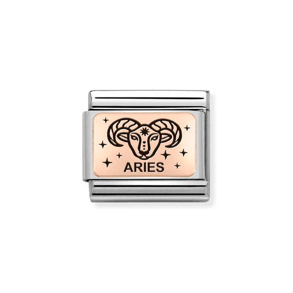 Nomination Classic Link Aries Charm in Rose Gold