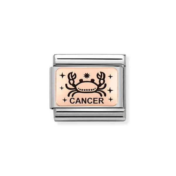 Nomination Classic Link Cancer Charm in Rose Gold