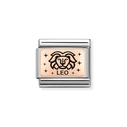 Nomination Classic Link Leo Charm in Rose Gold