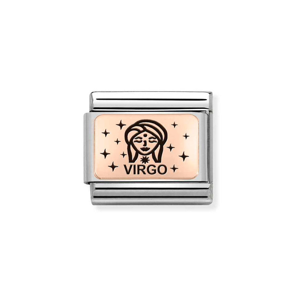 Nomination Classic Link Virgo Charm in Rose Gold