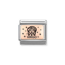 Nomination Classic Link Virgo Charm in Rose Gold