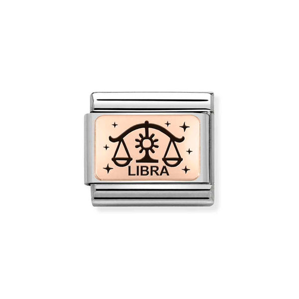 Nomination Classic Link Libra Charm in Rose Gold