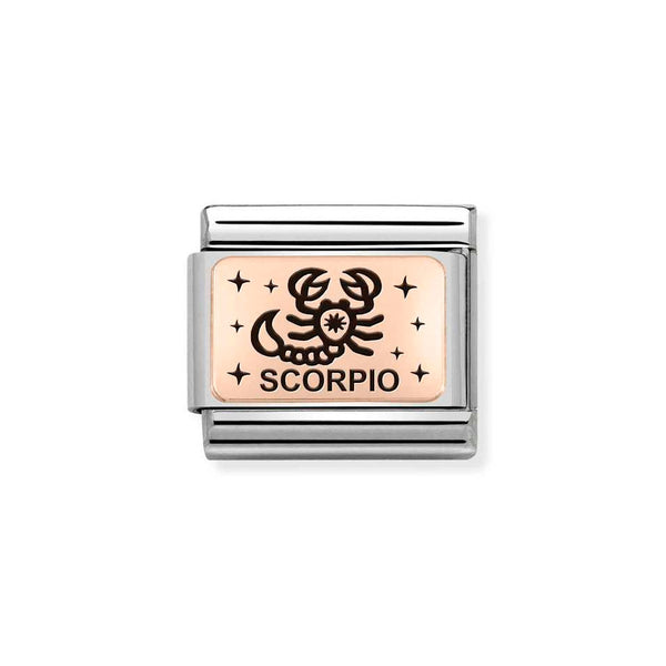 Nomination Classic Link Scorpio Charm in Rose Gold
