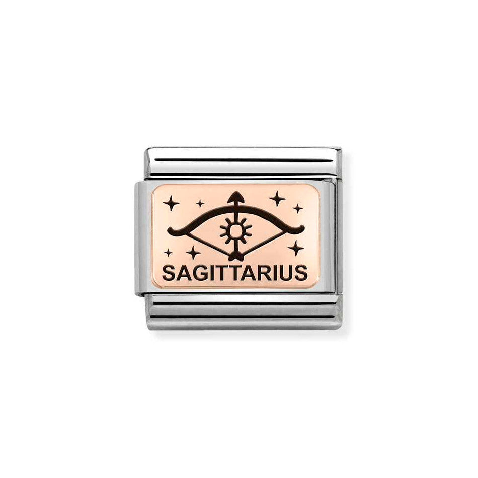 Nomination Classic Link Sagittarius Charm in Rose Gold