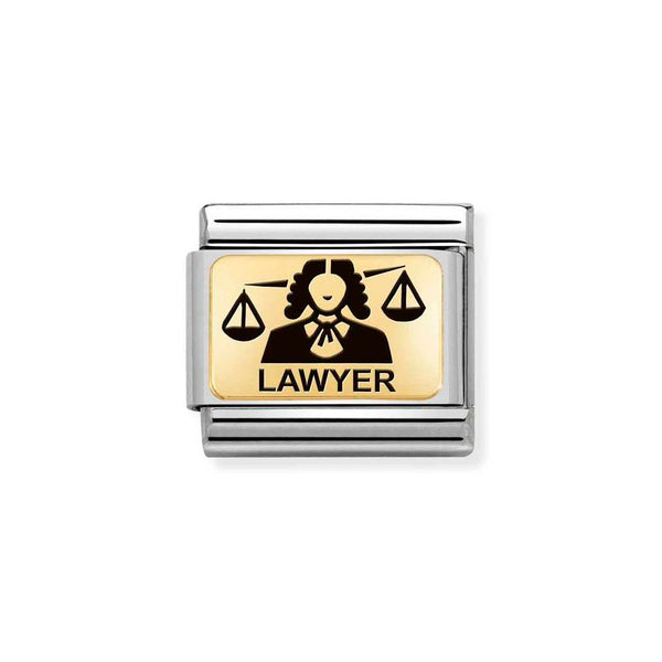 Nomination Classic Link Lawyer Charm in Gold