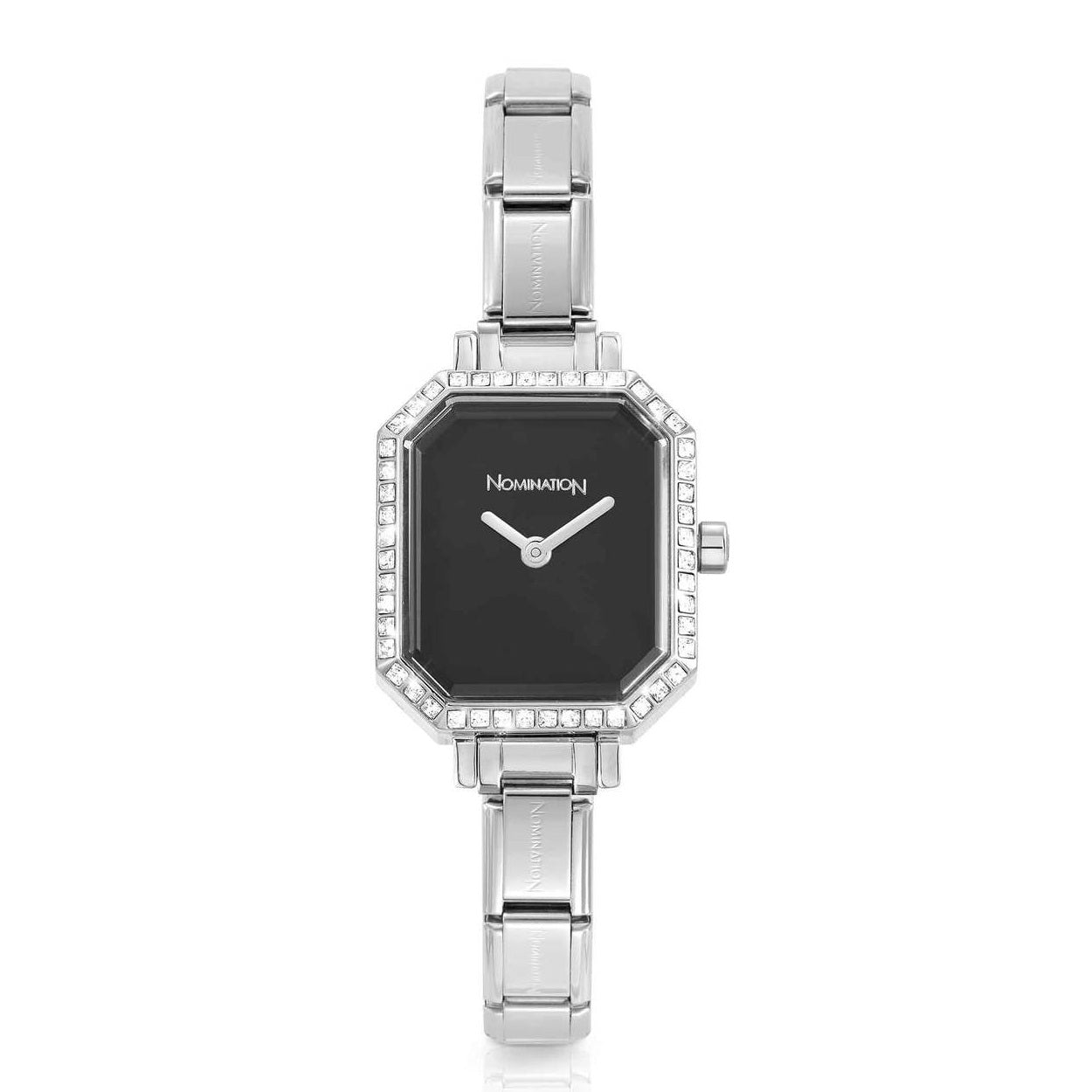 Nomination Paris Watch with Stones Black in Steel