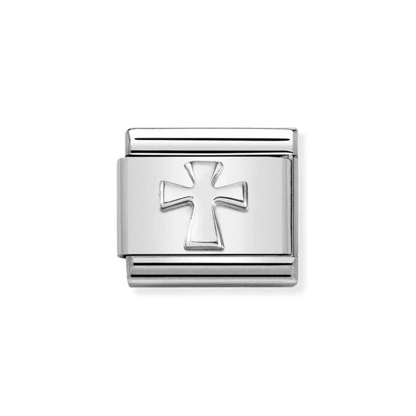 Nomination Classic Link Cross Charm in Silver