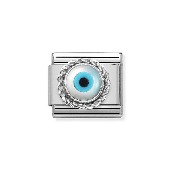 Nomination Classic Link Greek Eye Charm in Silver