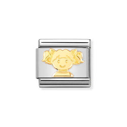 Nomination Classic Link Girl Charm in Gold