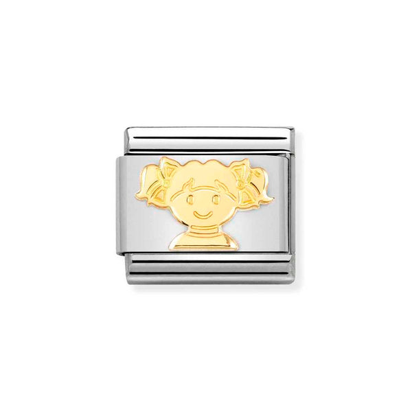 Nomination Classic Link Girl Charm in Gold