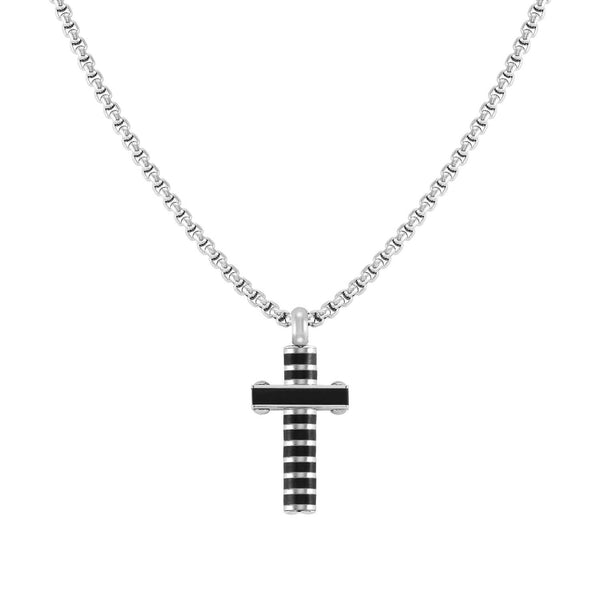 Nomination Strong Black Cross Pendant Necklace