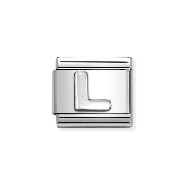 Nomination Classic Link Letter L Charm in Silver