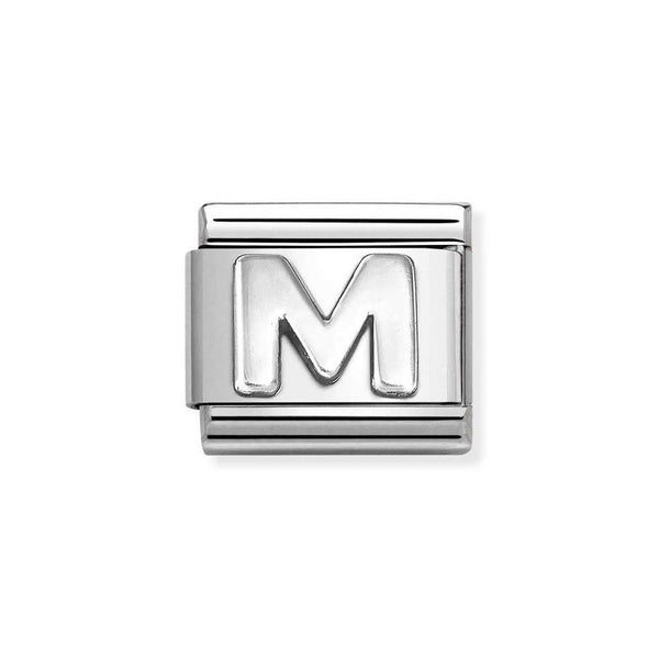 Nomination Classic Link Letter M Charm in Silver