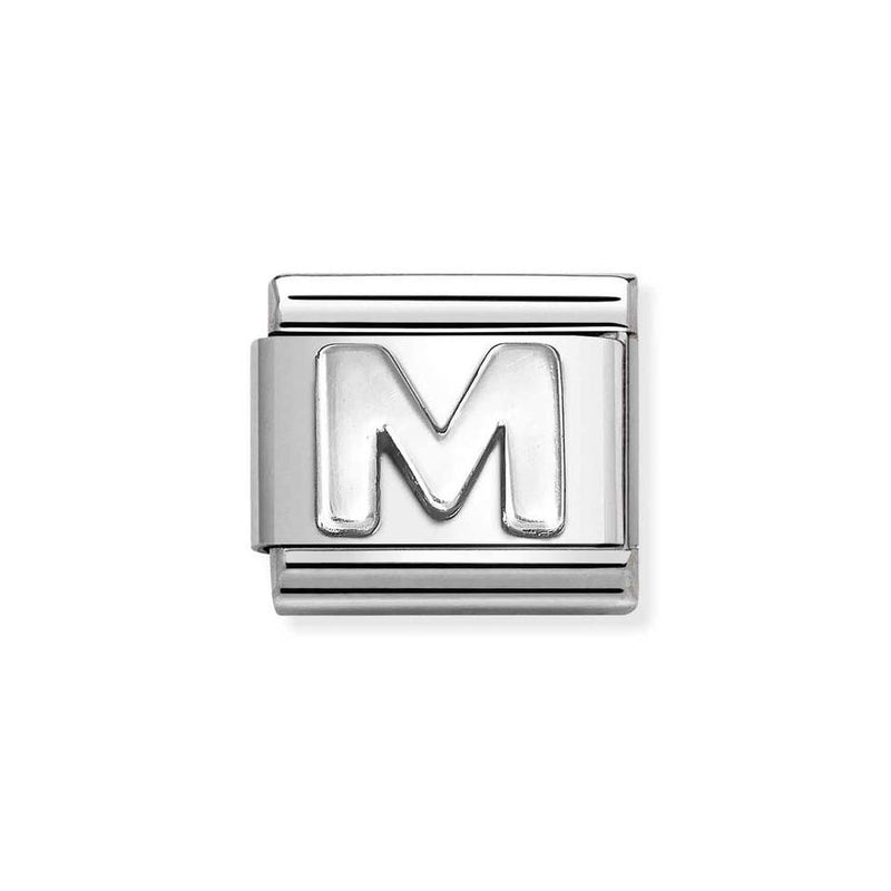 Nomination Classic Link Letter M Charm in Silver