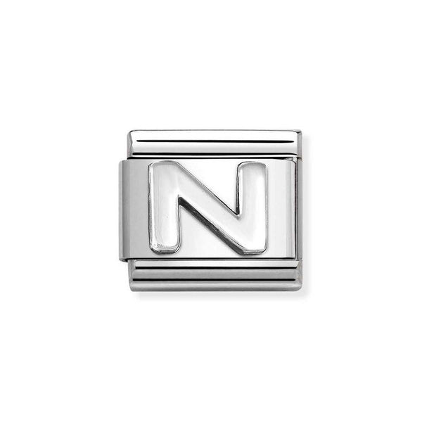 Nomination Classic Link Letter N Charm in Silver