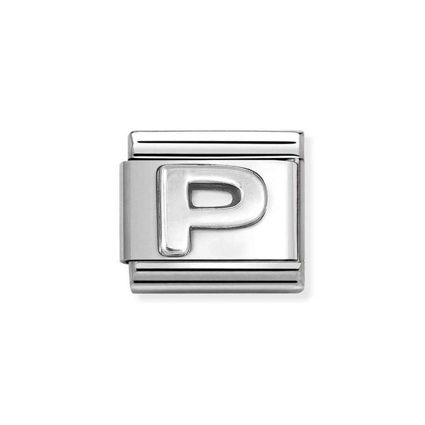 Nomination Classic Link Letter P Charm in Silver