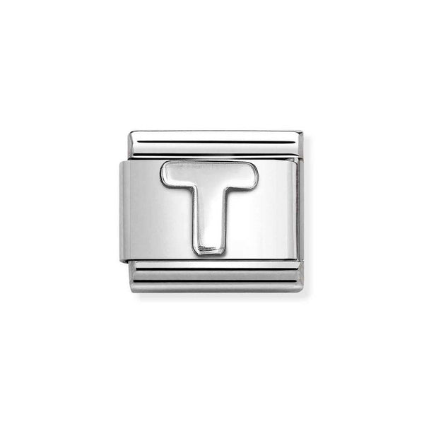 Nomination Classic Link Letter T Charm in Silver